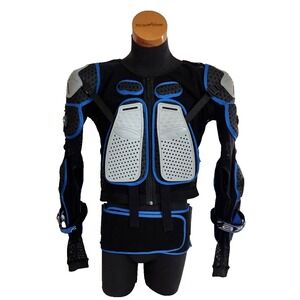 AXO Bike Jacket Air Cage Black Gray Blue Size 3XL Motorcycle Biker Gear Armour